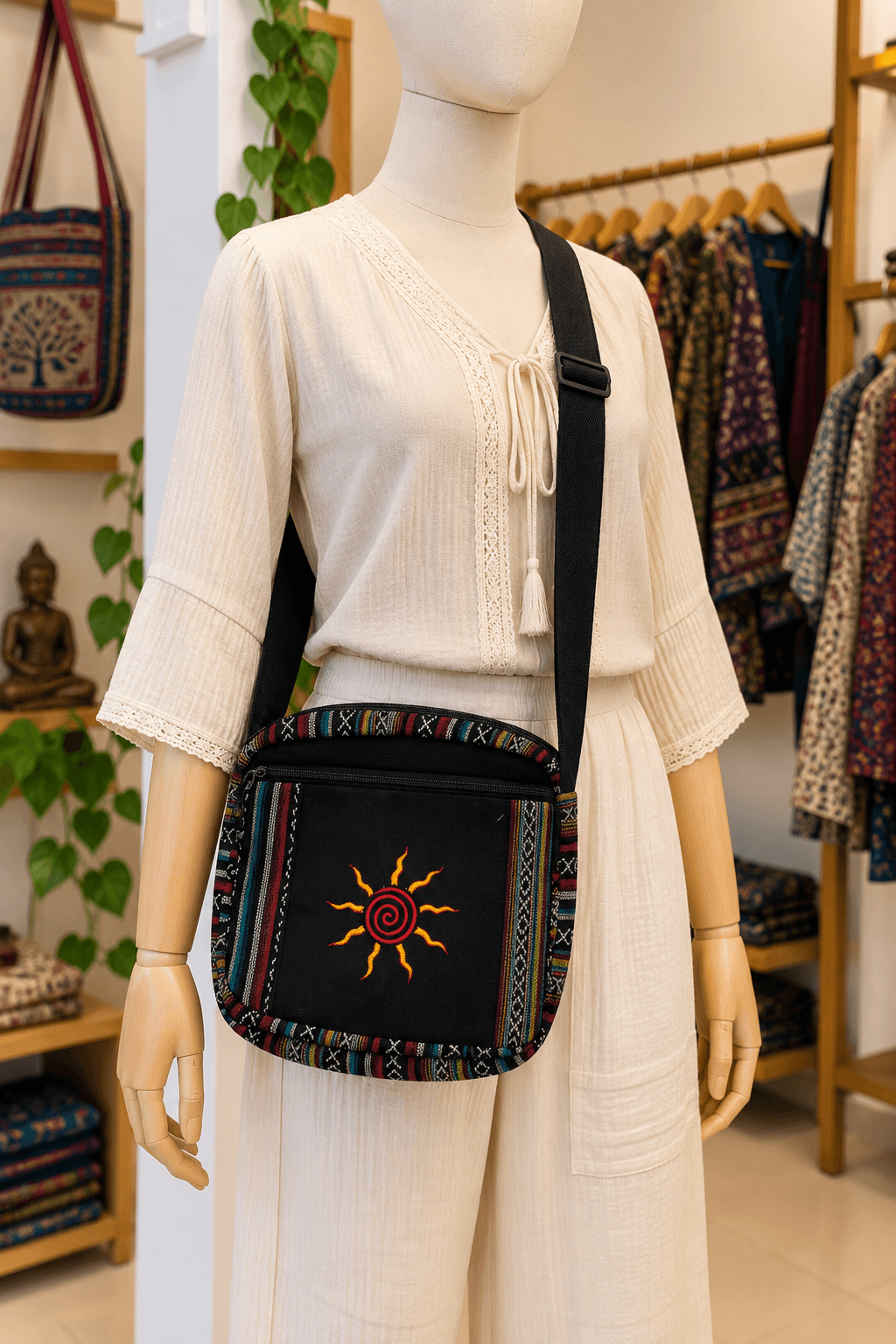 Boho Messenger - Handmade Felt Product from Nepal