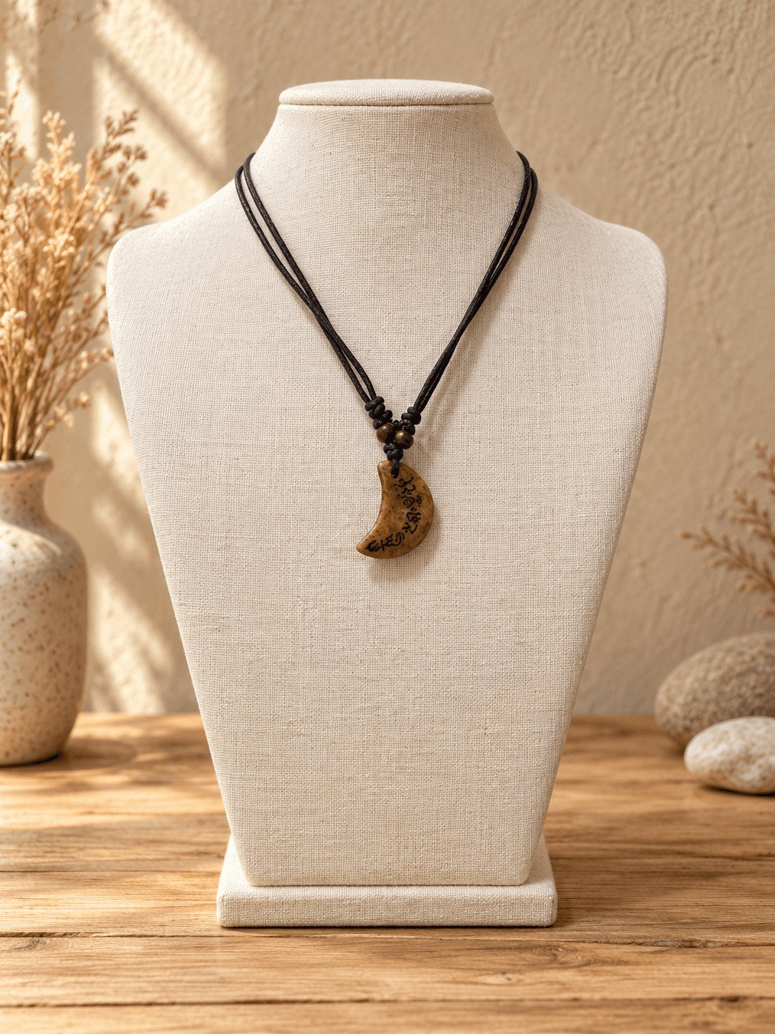 Lunara Yak Bone Pendant - Handmade Felt Product from Nepal
