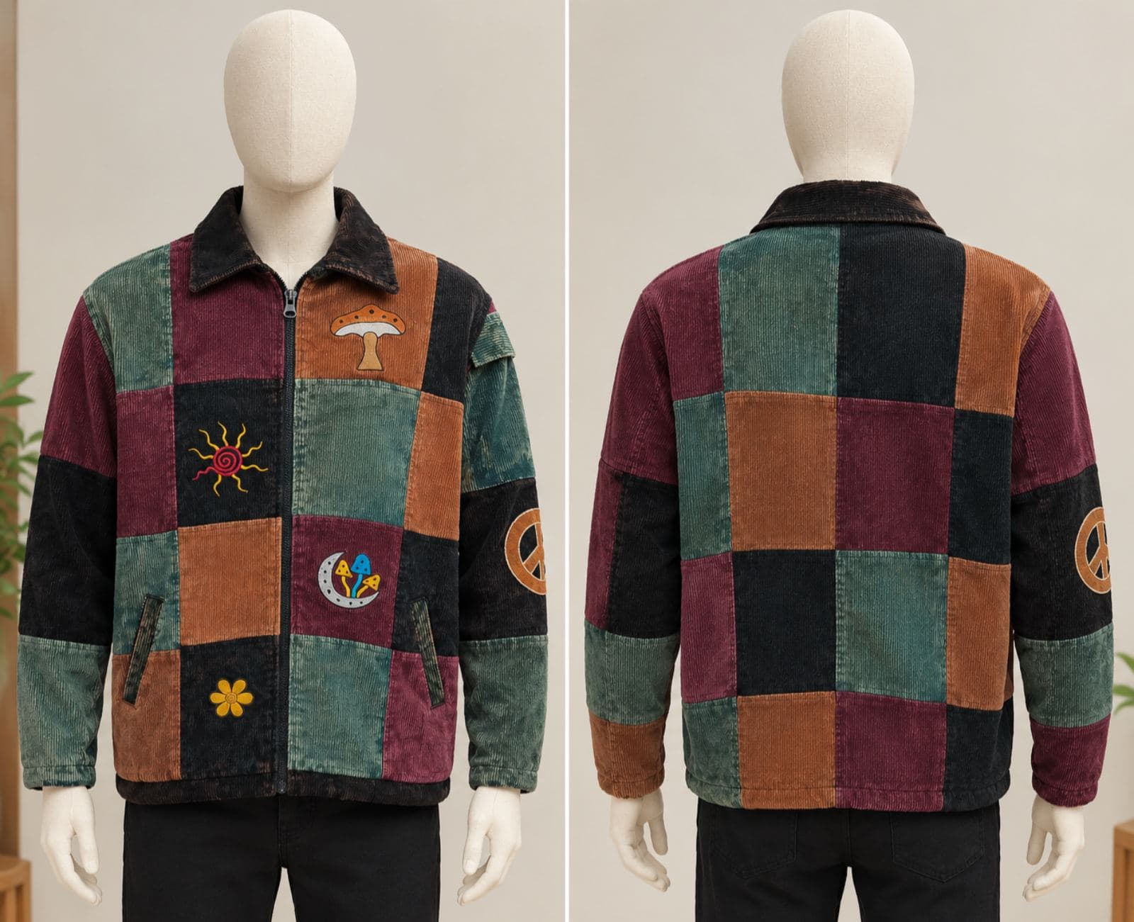 Mushara Patchwork Jacket - Handmade Felt Product from Nepal
