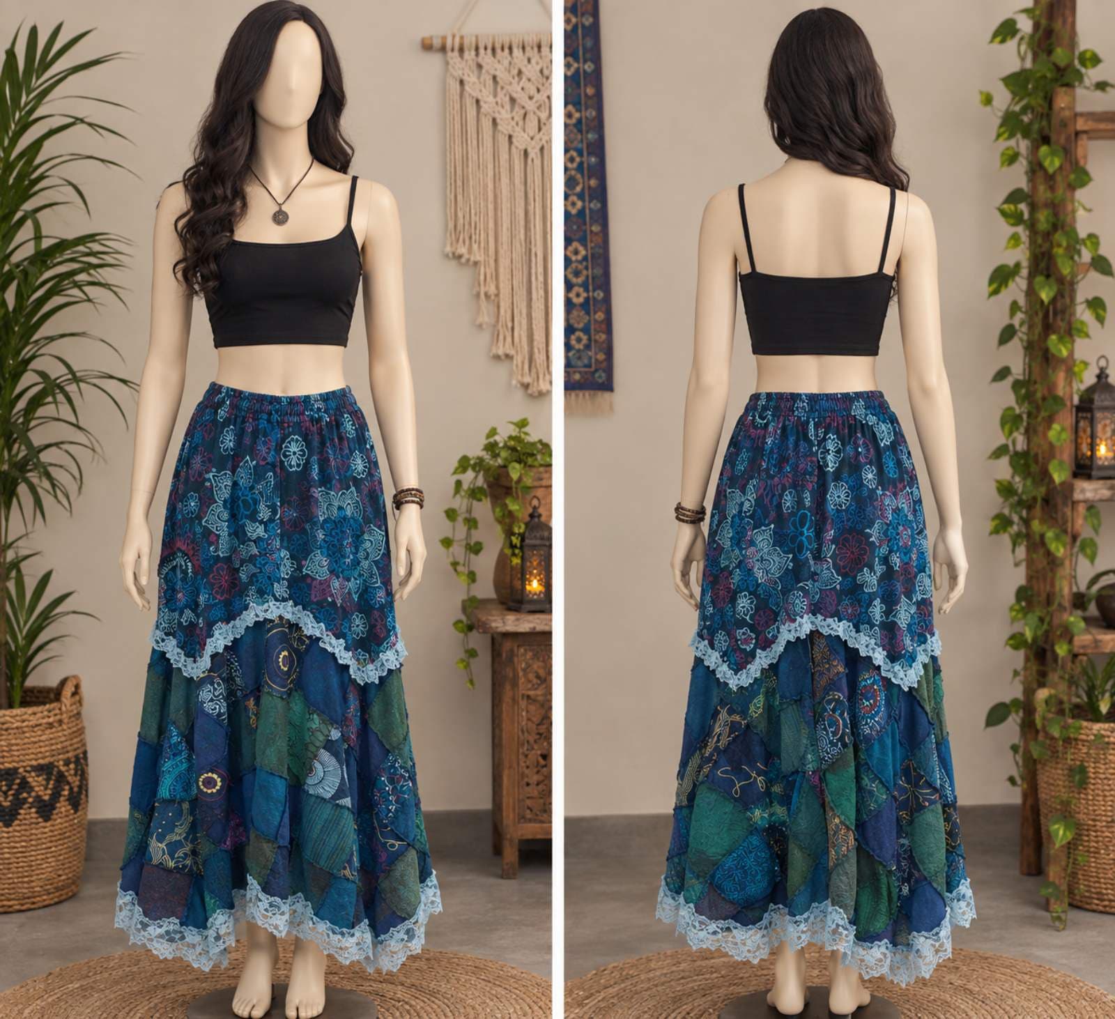 Indivara Mosaic Skirt - Handmade Felt Product from Nepal