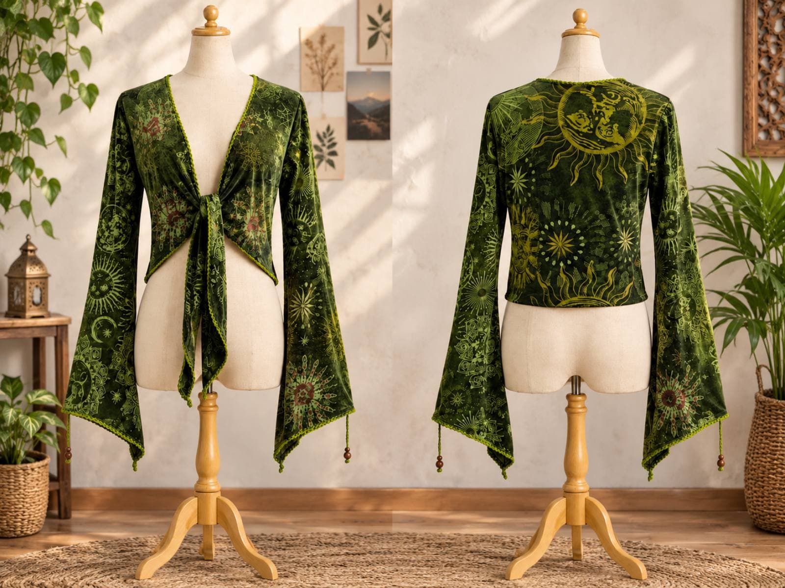 Mystic Solstice Wrap Top - Handmade Felt Product from Nepal